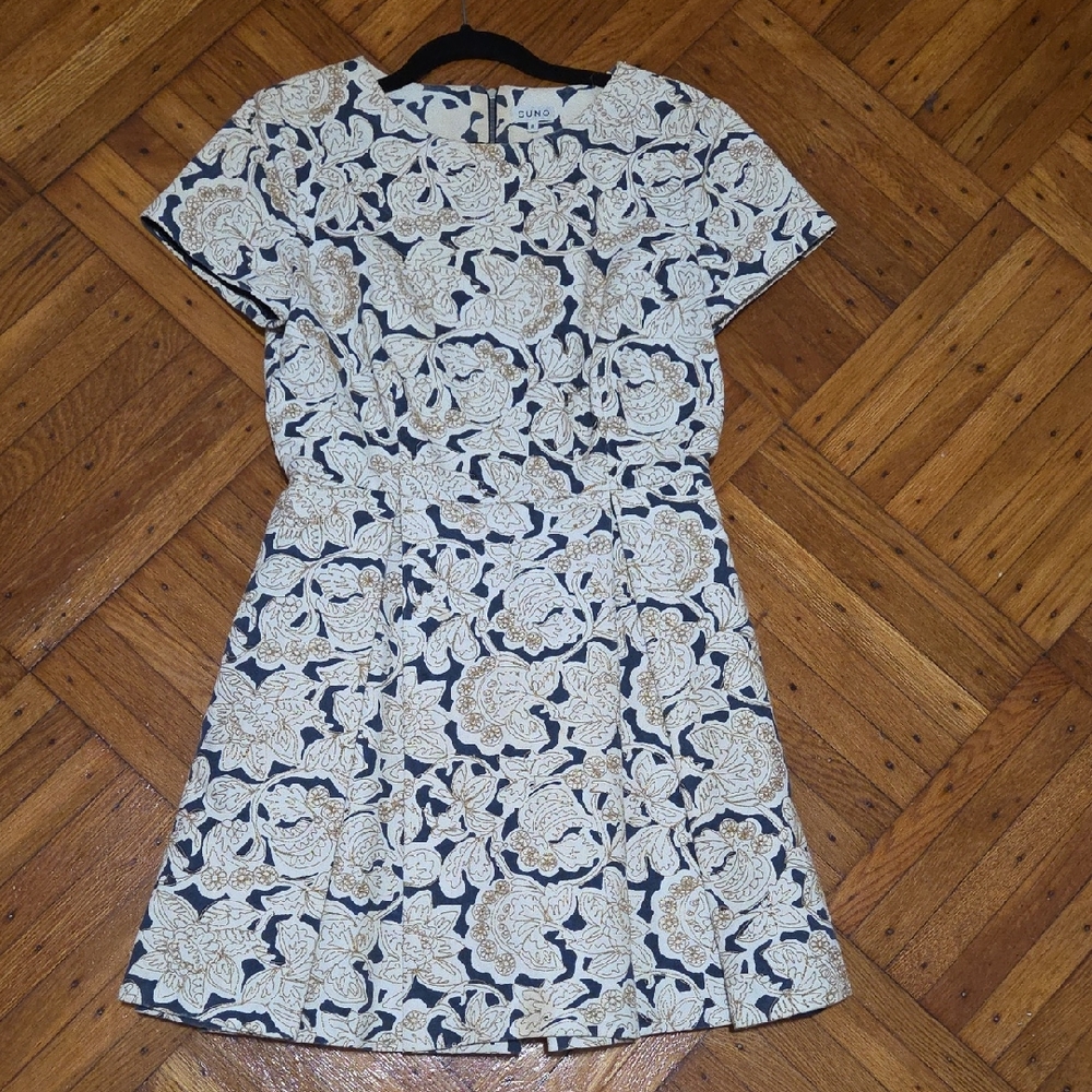 Suno Floral Jacquard Print Dress